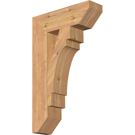 Ekena Millwork Merced Slat Smooth Bracket, Western Red Cedar, 5 1/2"W x 20"D x 32"H BKT06X20X32MRC06SWR